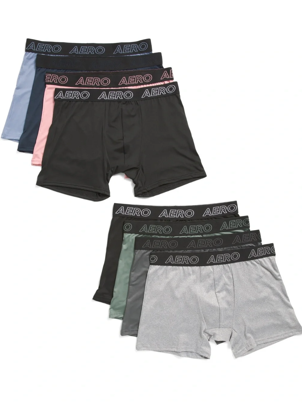 AEROPOSTALE Men’s 8 Pack Cotton Stretch Boxer Briefs Underwear NWT
